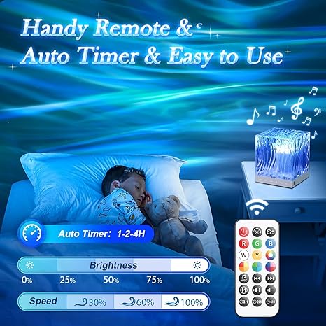 Lampe de Projection aurore boréale, lampe d'ambiance océanique, veilleuse étoilée, cadeau créatif pour chambre à coucher, décoration de Restaurant